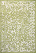 JONATHAN Y Boho Medallion Indoor Outdoor Area Rug 4X6 Green/Cream, Malta - Image 9