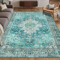 Washable Area Rug 4' x 6' Vintage Traditional Persian Mat by Unknown