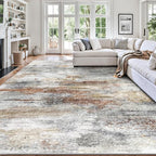 8x10 Area Rugs, Abstract Morden Soft Washable Rug, Non-Slip Low Pile Rugs by Yarooge