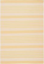 SAFAVIEH Courtyard Collection 6'7" x 9'6" Gold/Beige CY6062 Stripe Indoor/ by Unknown