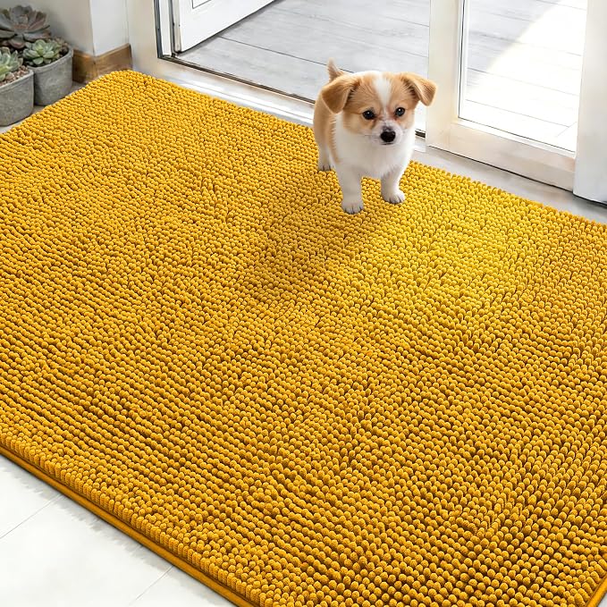 OLANLY Dog Door Mat for Muddy Paws 48x30, Absorbs Moisture and Dirt, Absorbent by OLANLY