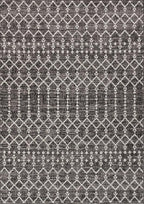 JONATHAN Y Moroccan Geometric Indoor Outdoor Area Rug 4X6 Black/Gray, Ourika - Image 8