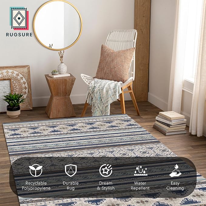 RUGSURE Washable Area Rugs 6' x 9' - Image 4