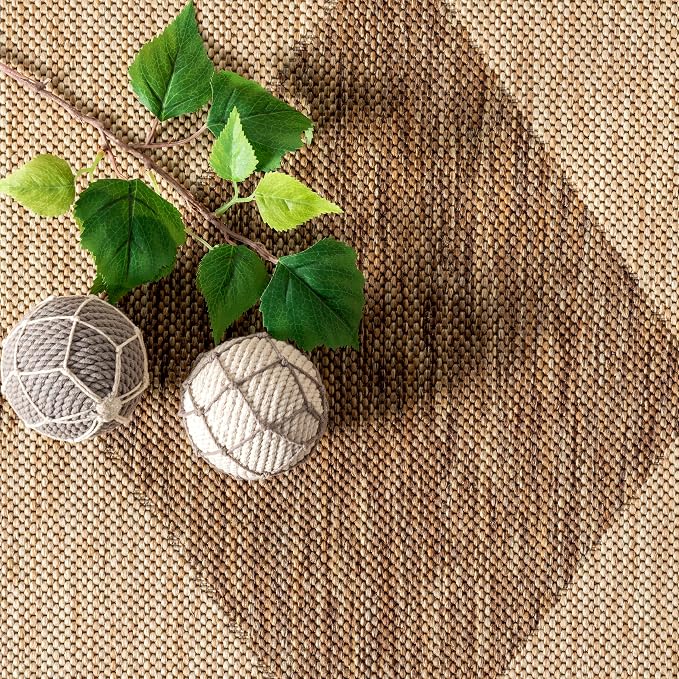 Nuloom Outdoor Performance Collection Sabina Brown/Ivory, Soft and Cozy - Image 9