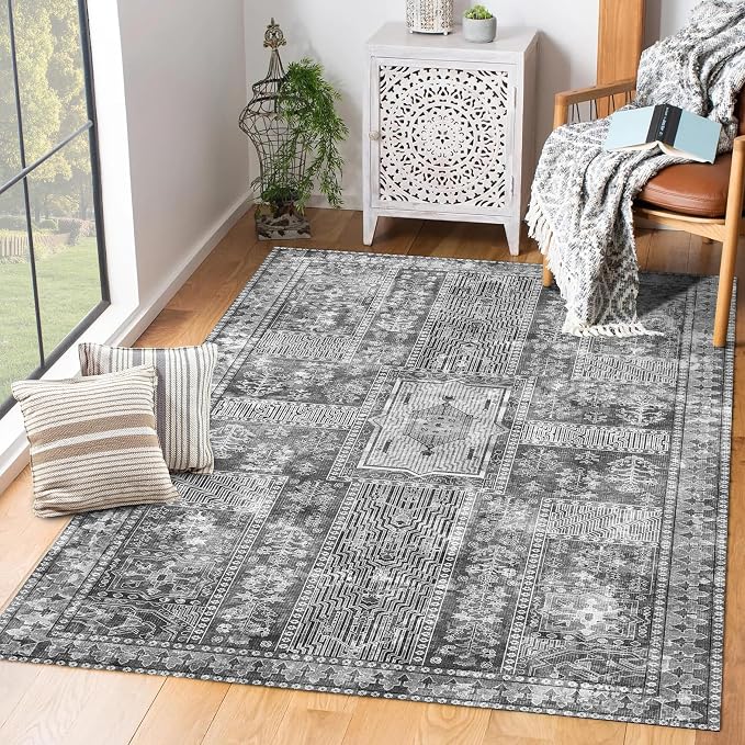 YARNSCAPE Vintage 5' x 7' Washable Area Rug - Image 5