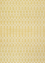 JONATHAN Y Moroccan Geometric Indoor Outdoor Area Rug 4X6 Yellow/Cream - Image 8