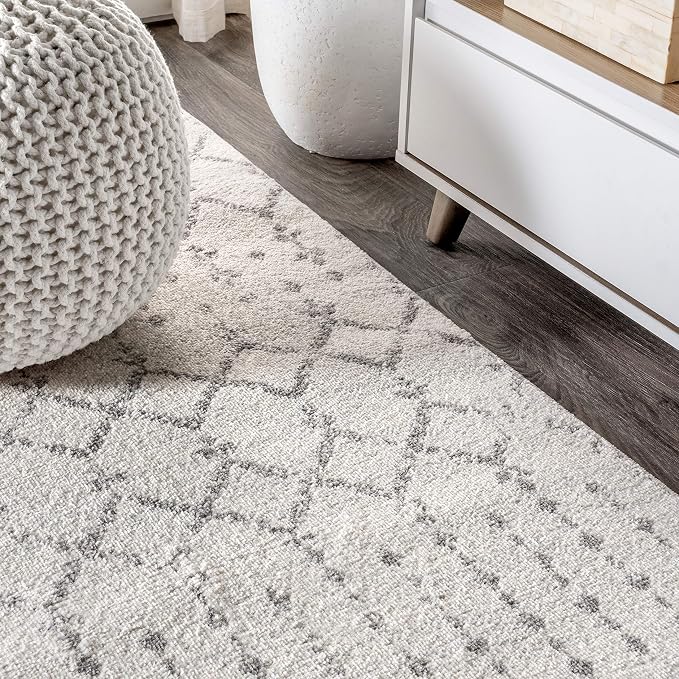 JONATHAN Y Boho Vintage Diamond Cream/Gray Runner Rug 2X20 ft, Moroccan Hype - Image 4