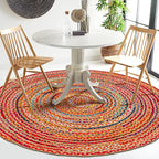 Hausattire Bohemian Braided Rug 5' Round - Image 5