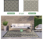 GENIMO Outdoor Rugs 8'x10' Waterproof, Reversible Mats, Area Plastic Straw Rug - Image 4