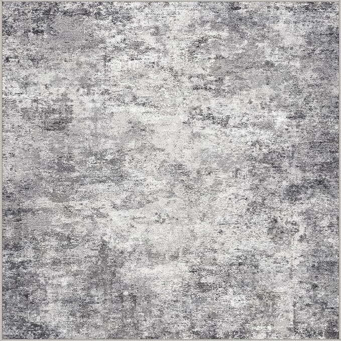 UERMEI Square Area Rugs : Washable 6x6 Neutral Modern Abstract Carpet - Image 10