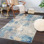 Lahome Modern Abstract Area Rug 3x5, Washable Bedroom Rug Soft Throw Entry Mat by Lahome