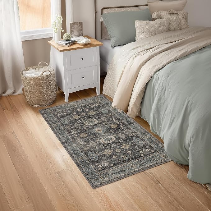 Ruaruarug Washable Area Rug 2x3, Non Slip, Stain & Fade Resistant, Pet & Kids - Image 7