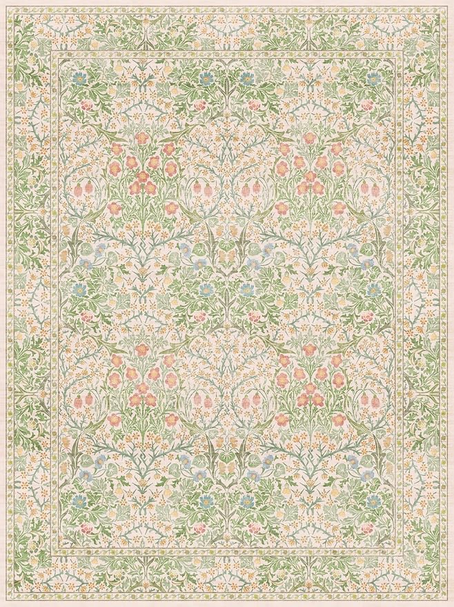 Washable Light Green Rug for Bedroom - Image 3