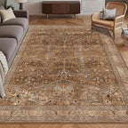 Washable Area Rug 5' x 7' Vintage Traditional Persian Mat by Unknown