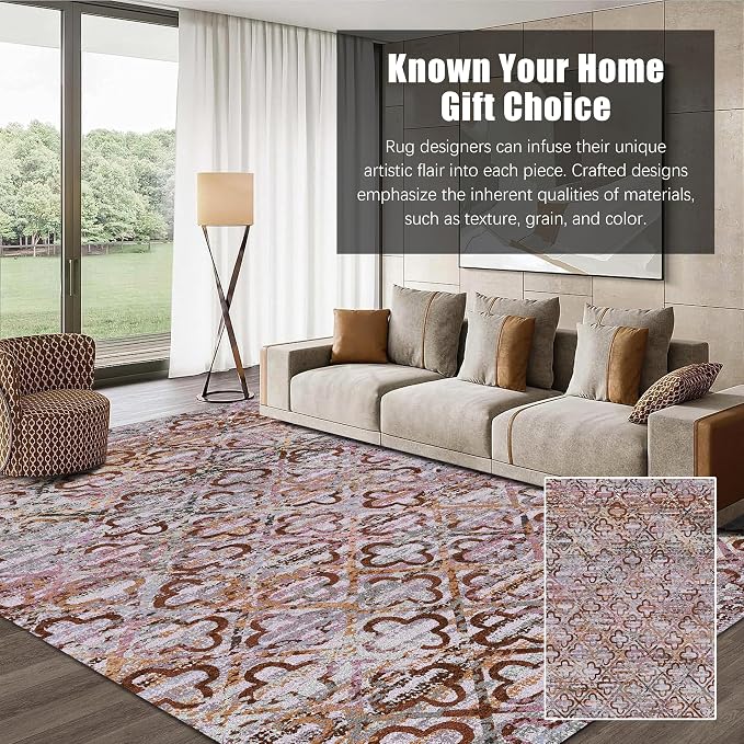 RUGSURE Washable Area Rugs, Pet & Child Friendly, Vibrant Colors Rugs - Image 3