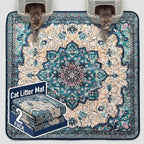 Hompet Cat Litter Mat 2 Pack, 72x72 Large Machine Washable Trapping Mats by Hompet