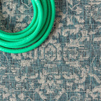 JONATHAN Y Boho Medallion Indoor Outdoor Runner Rug 2X10 Teal/Gray, Malta - Image 3