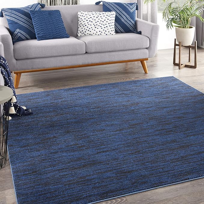 Nourison Home Nourison Essentials Midnight Blue 7' x Square Area Rug by NourisonHome