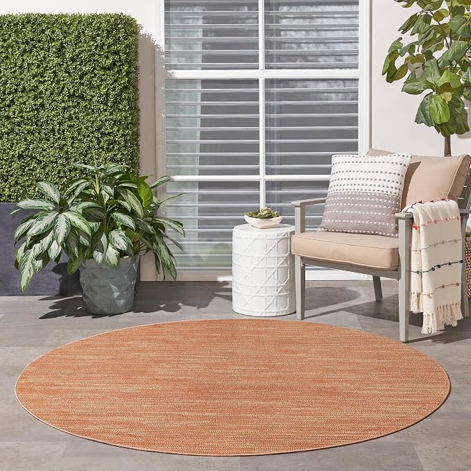 Nourison Home Nourison Essentials Rust 6' x Round Area Rug - Image 4