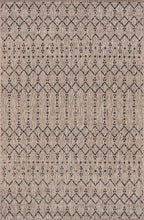 JONATHAN Y Moroccan Geometric Indoor Outdoor Area Rug 5X8 Natural/Black - Image 9