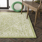 JONATHAN Y Boho Medallion Indoor Outdoor Area Rug 9X12 Green/Cream, Malta - Image 11