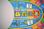 KC Cubs Educational Kids Rug – ABC Alphabet, Months & Days Learning Mat – Soft - Image 6