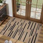 Tangsoo Stripe Easy Jute Rug, Ultra Thin 2x3 Outdoor Rug - Image 2