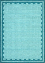 GarveeHome Scalloped Teal Washable Rugs 6x9 Rug - Image 3