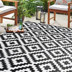 SAND MINE Waterproof Outdoor Rug 6x9 ft, Reversible Mats, Modern Area Rug by SANDMIND