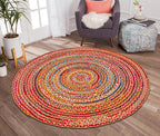 Hausattire Bohemian Braided Rug 5' Round - Image 4