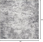 UERMEI Square Area Rugs : Washable 6x6 Neutral Modern Abstract Carpet - Image 2