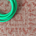 JONATHAN Y Boho Medallion Indoor Outdoor Runner Rug 2X10 Red/Taupe, Estrella - Image 3