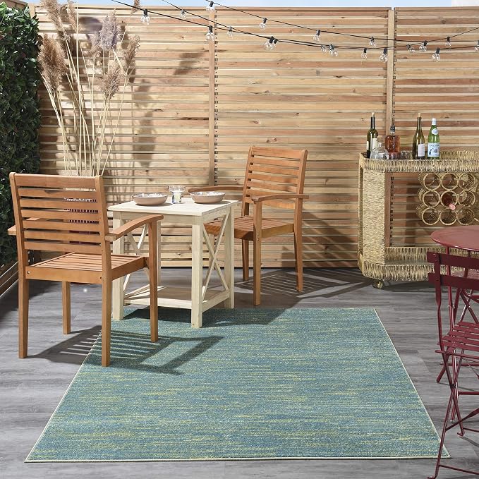 Nourison Home Nourison Essentials Blue Green 4' x 6' Area Rug - Image 4