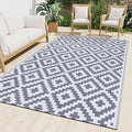 Smiry Waterproof Outdoor Rug 10X14 ft, Reversible Plastic Straw Patio Camping by Smiry
