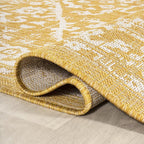 JONATHAN Y Boho Medallion Indoor Outdoor Area Rug 5X8 Yellow/Cream, Malta - Image 6