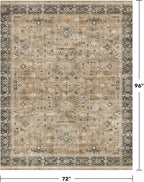 Traditional Washable 6x8 Area Rug - Image 2