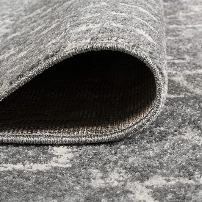 JONATHAN Y Boho Vintage Diamond Gray/Ivory Round Area Rug 6 ft, Moroccan Hype - Image 4