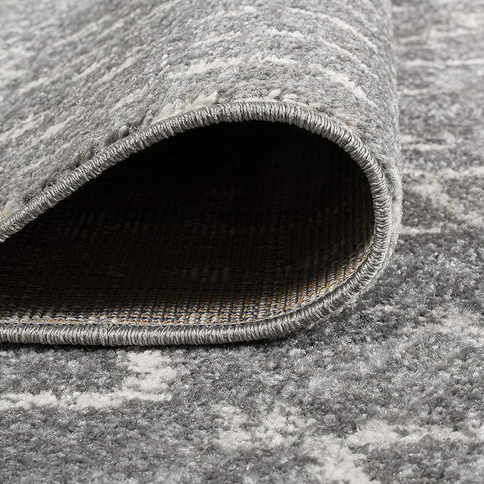 JONATHAN Y Boho Vintage Diamond Gray/Ivory Square Area Rug 8X8 ft, Moroccan Hype - Image 4