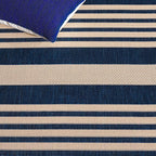 SAFAVIEH Courtyard Collection 2'3' x 18' Navy/Beige CY6062 Stripe Indoor/ - Image 6
