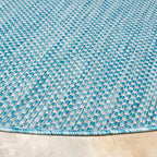 SAFAVIEH Courtyard Collection 6'7'' Round Aqua/Grey CY8521 Indoor/ Outdoor - Image 5