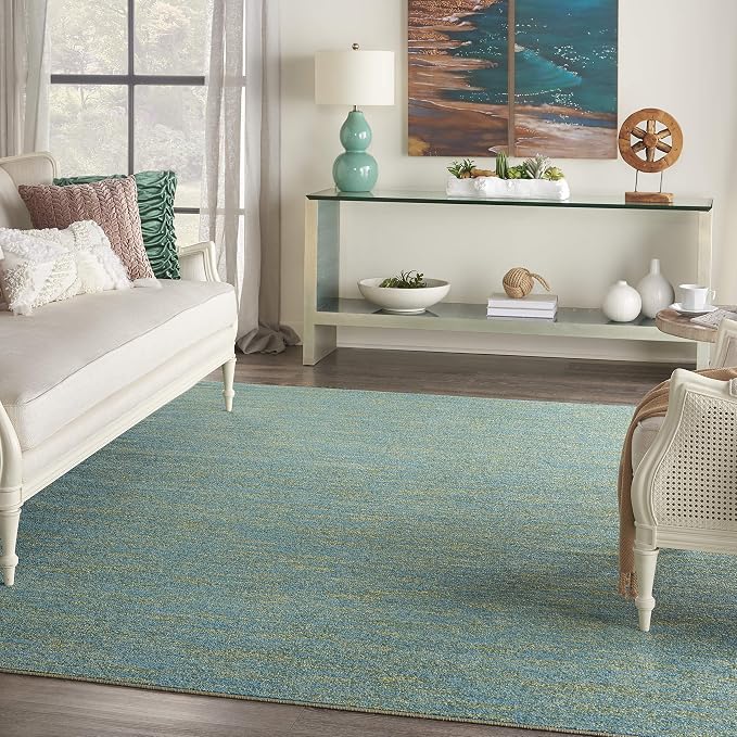 Nourison Home Nourison Essentials Blue Green 9' x 12' Area Rug by NourisonHome