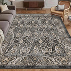 Washable Area Rug 8' x 10' Vintage Traditional Persian Mat by Unknown