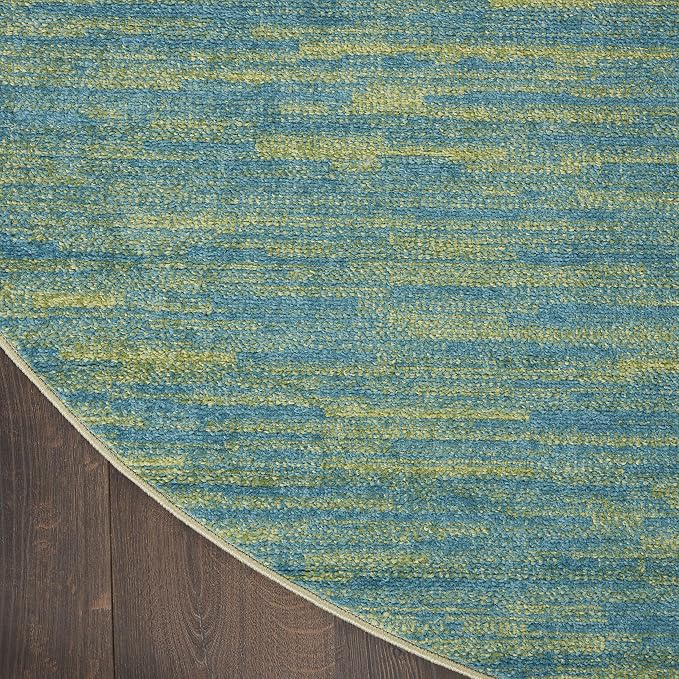 Nourison Home Nourison Essentials Blue Green 8' x Round Area Rug - Image 6