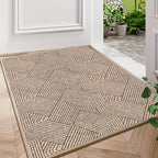 Indoor Door Mat 17"x30", Low-Profile Thin Welcome Front Door Mat Indoor Entrance by NaolotureHome