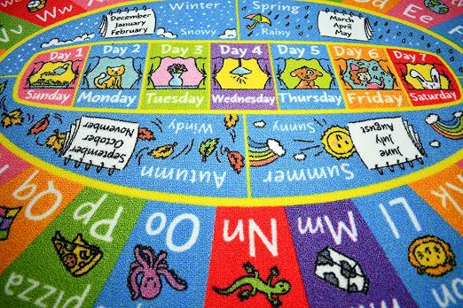 KC Cubs Educational Kids Rug – ABC Alphabet, Months & Days Learning Mat – Soft - Image 4