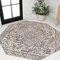 JONATHAN Y Boho Medallion Indoor Outdoor Octagon Area Rug 8 Ft Black/Gray by JONATHANY