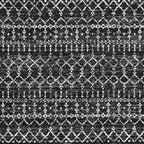 JONATHAN Y Boho Vintage Diamond Black/Ivory Square Area Rug 5X5 ft, Moroccan - Image 2