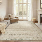 BILEEHOME Modern Farmhouse Area Rug 5 x7 Washable Floral Earth Tone Neutral - Image 5