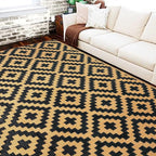 SAND MINE Reversible Mats, Plastic Straw Rug, Modern Area Rug, Large Floor Mat by SANDMIND