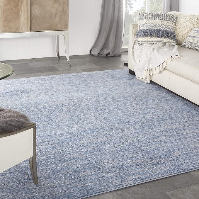 Nourison Home Nourison Essentials Blue Grey 9' x Square Area Rug by NourisonHome